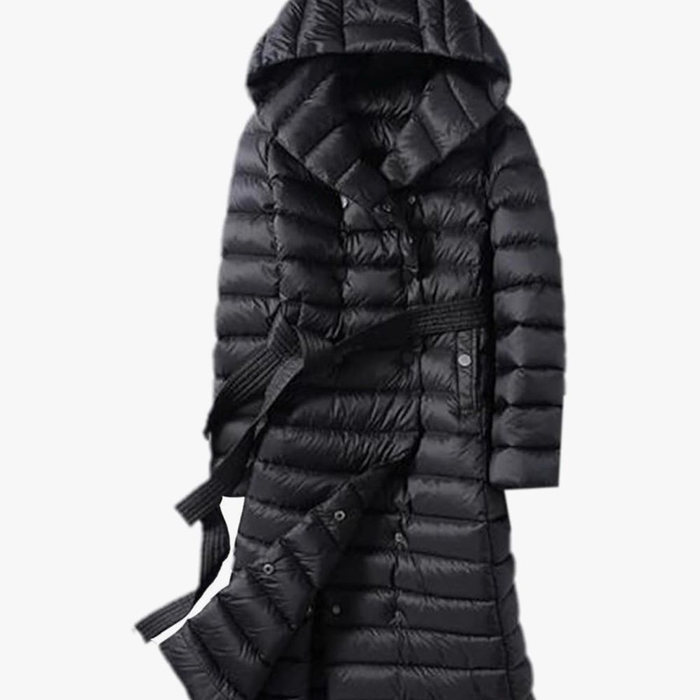Women's Black Hooded Puffer Coat